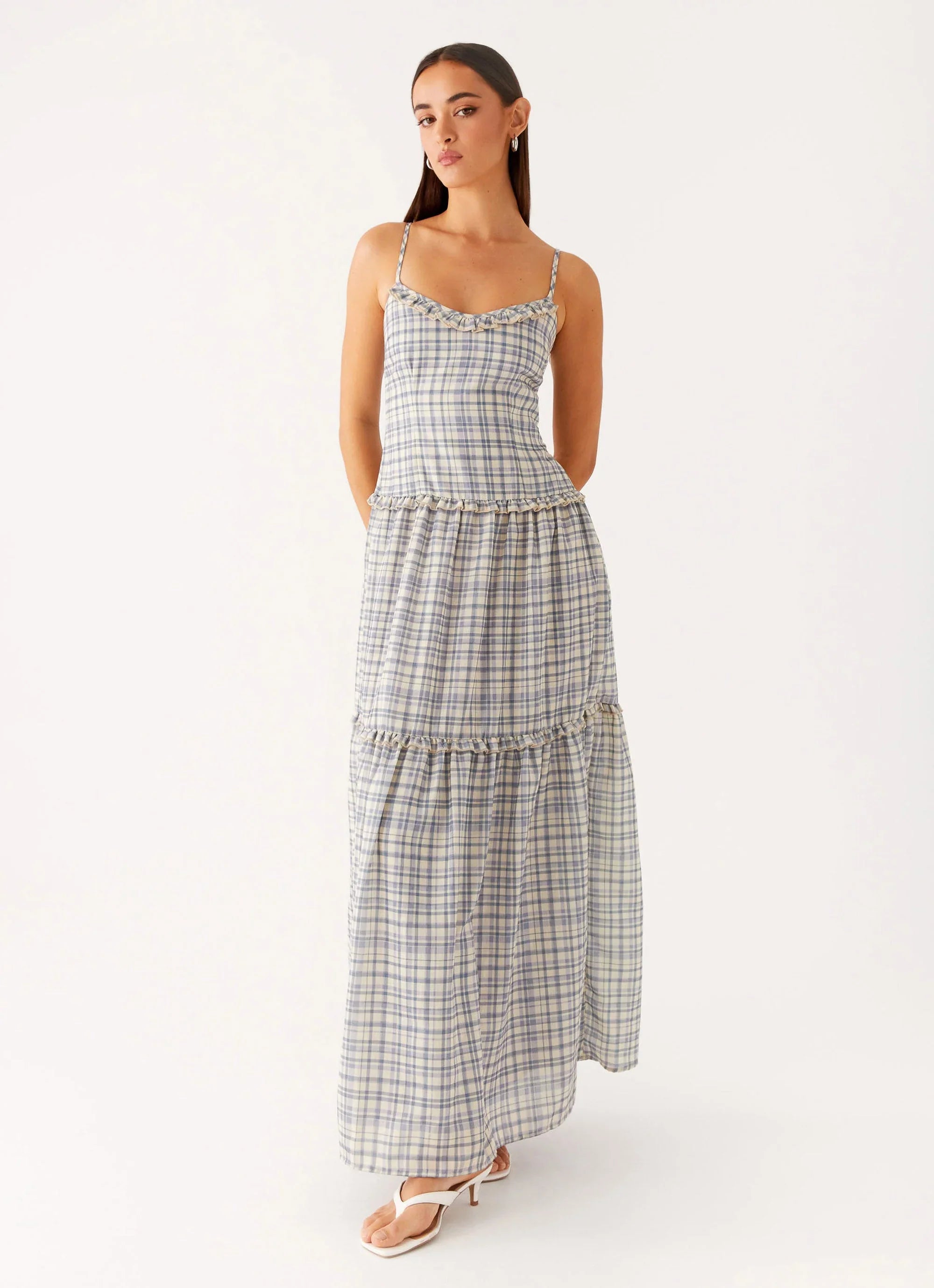 Hermie Midi Dress - Check