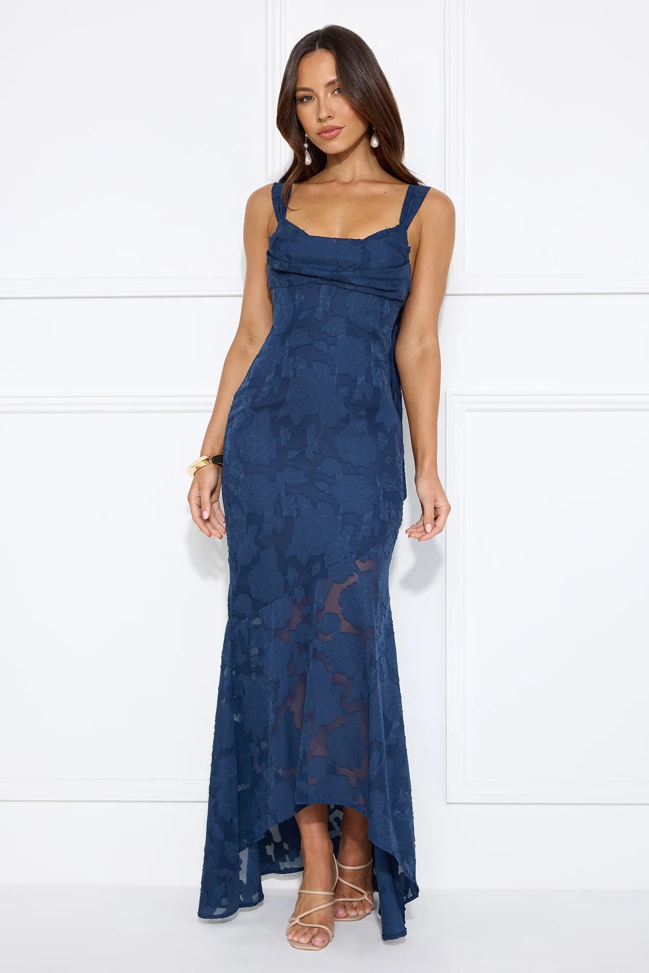 Enchanted Empire Maxi Dress Brown
